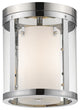Zlite 426F-CH 3-Light Flush Mount, Clear Outside/Matte Opal Inside