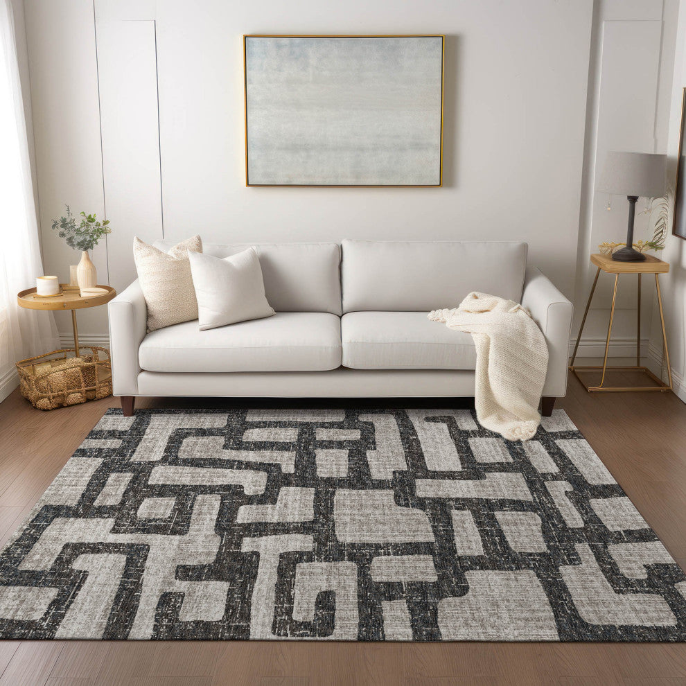 Indoor/Outdoor Sedona SN4 Pebble Machine Washable 8' x 10' Rug