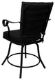 Outdoor/Indoor Patio Swivel Dining Chair Jamey With Arms, Black - Black