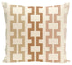 Cuff-Links Geometric Print Pillow, Caramel, 18"x18"