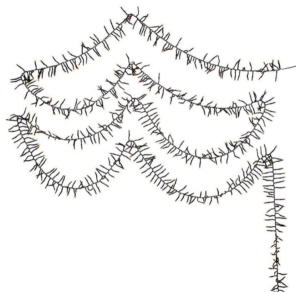 Kurt Adler 2000-Light 65' Cluster Garland with Classic White LED  Lights