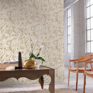 Marble Peel and Stick Wallpaper, Gold