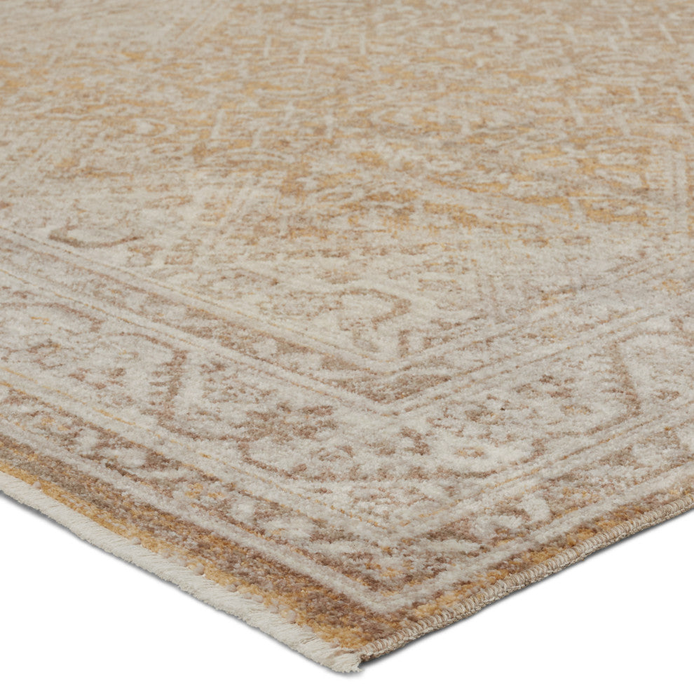 Vibe by Jaipur Living Harriet Medallion Gold/ Light Gray Area Rug 8'X10'