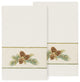 Linum Home Turkish Cotton Pierre 2-Piece Embellished Bath Towel Set, Cream