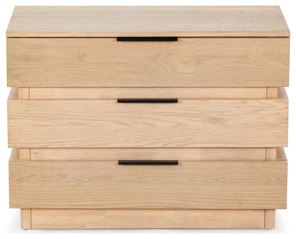Safavieh Couture Titus 3 Drawer Stacked Chest, Oak