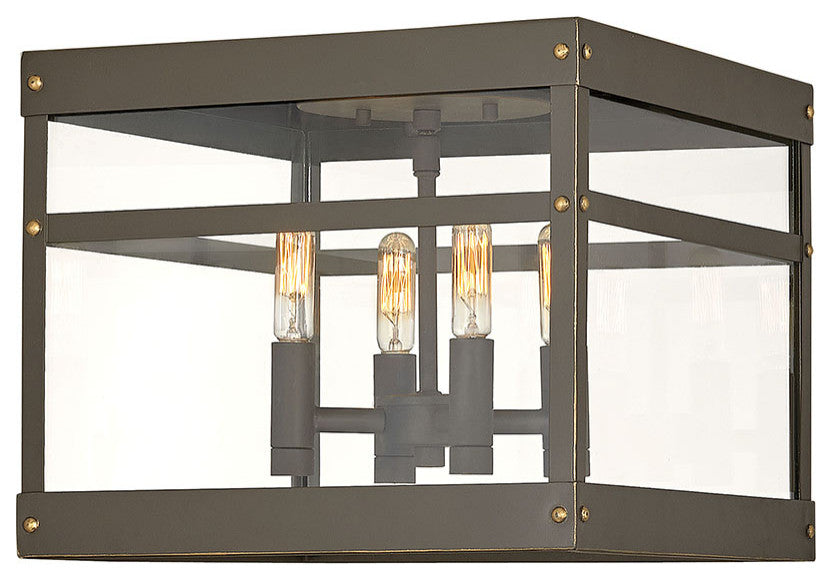 Hinkley Porter Small Flush Mount, Oil Rubbed Bronze