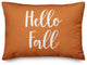 Hello Fall Lumbar Pillow, Orange, 14"x20"