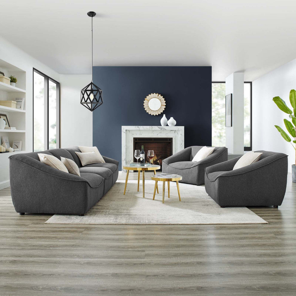 Comprise 5-Piece Living Room Set Charcoal