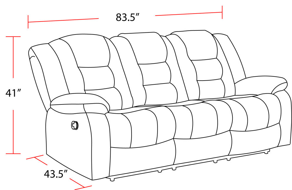 Bolton Misty Storm Manual Glider Reclining Sofa and Recliner