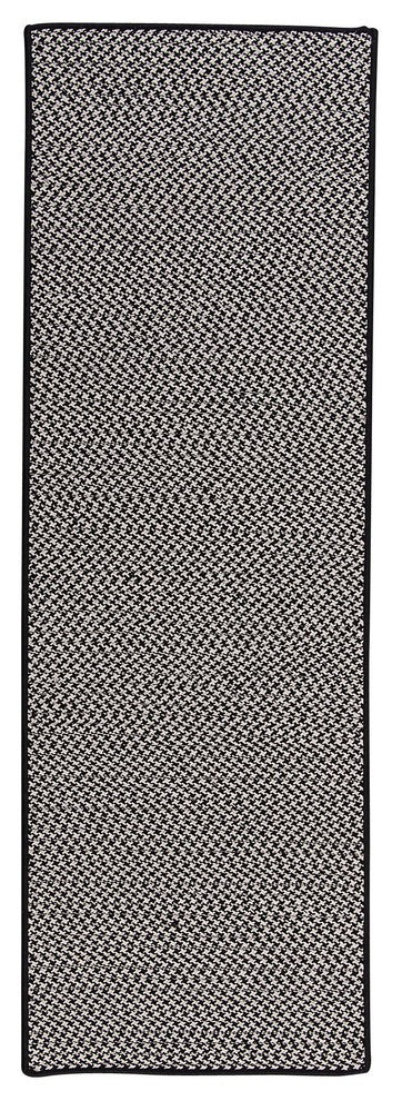 Outdoor Houndstooth Tweed OT49 Black Indoor/Outdoor Area, Rectangular 10'x13'