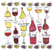 "Wine Time I" Digital Paper Print by Farida Zaman, 42"x39"