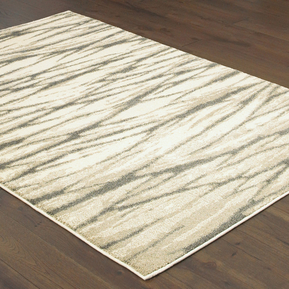 Carolina Organic Layers Ivory/Sand Area Rug, 2'x3'