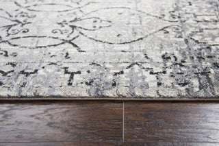 Panache PN6982 Taupe Scroll Work Distress Area Rug, Rectangular 6'7"x9'6"