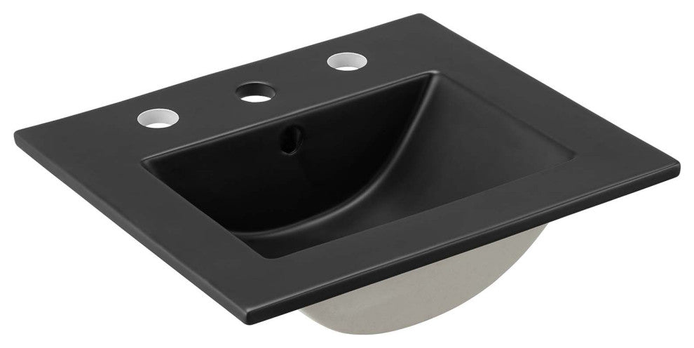 Elysian 18" Wood Bathroom Vanity - Black Burl