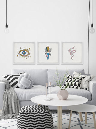 Unique Twist Triptych, Set of 3, 12x12 Panels