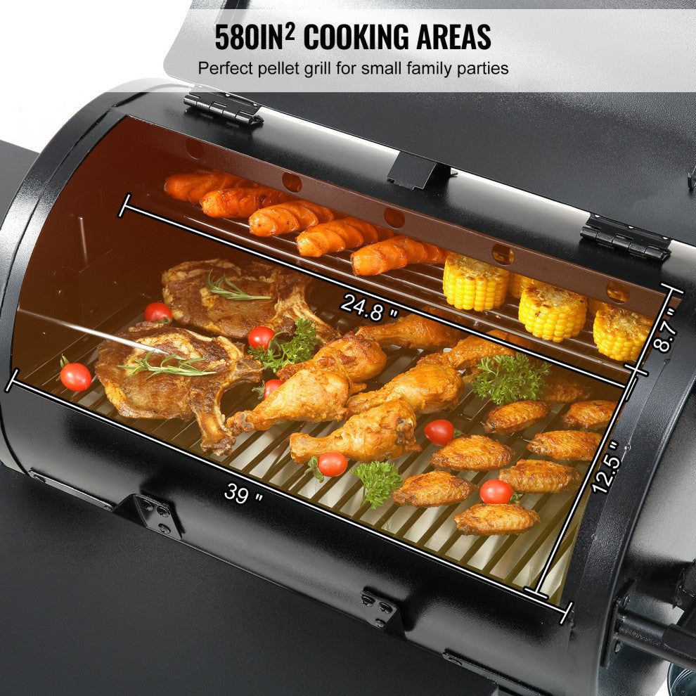 VEVOR 53" Heavy Duty Charcoal Grill BBQ Portable Grill With Cart Outdoor Cooking