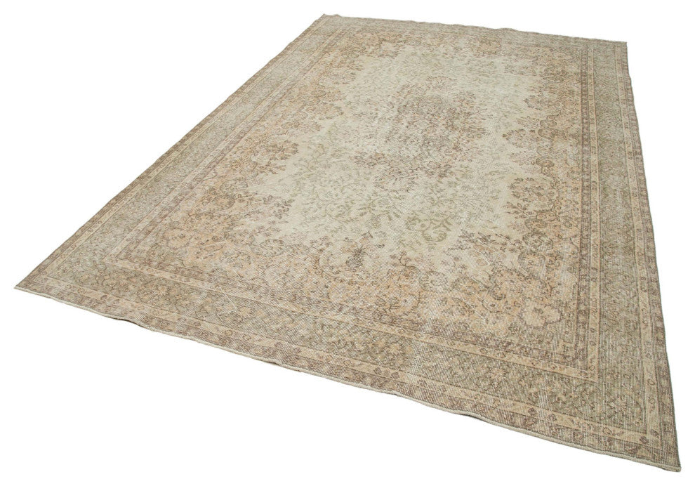 Vintage Turkish Hand-Knotted Rug 7' x 10' 8", 84 in. x 128 in.