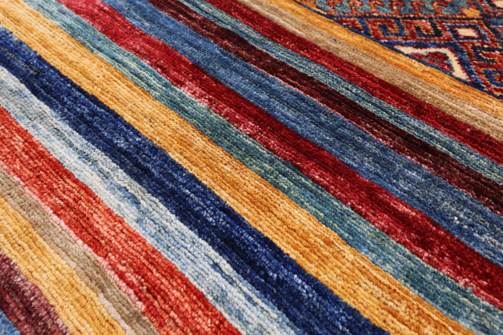 2' 8" X 4' 0" Super Kazak Khorjin Hand-Knotted Rug Q11002