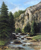 Gustave Courbet Study for "Landscape With Waterfall" Canvas Print