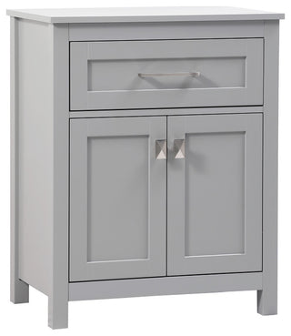 24" Wide Bathroom Storage Freestanding Cabinet, Grey
