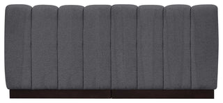 Quinn Chenille Upholstered 2-Piece Modular Sofa, Grey