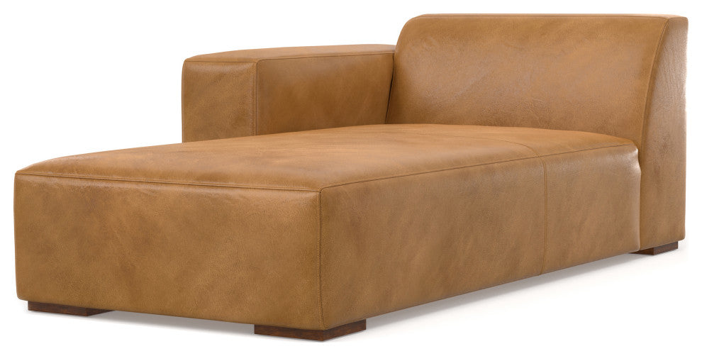 Rex Left Chaise Sofa Module in Genuine Leather