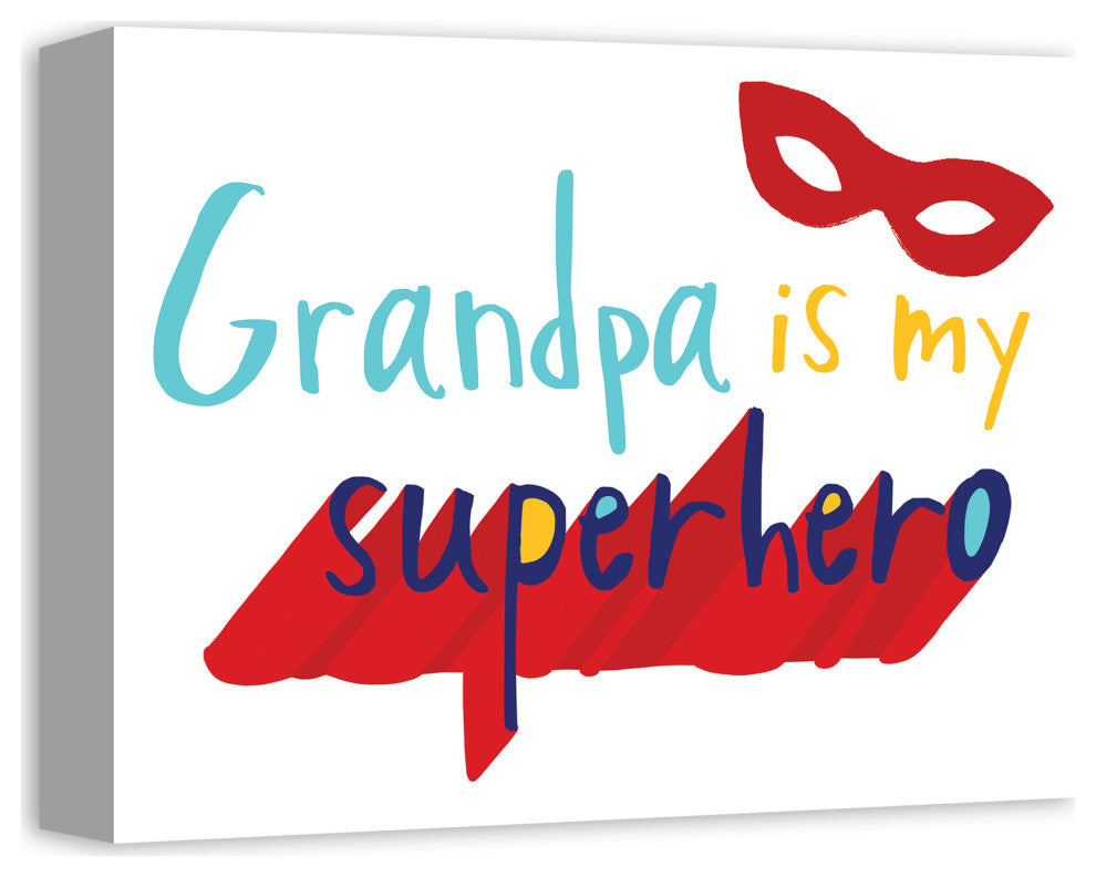 Superhero Grandpa 14x11 Canvas Wall Art