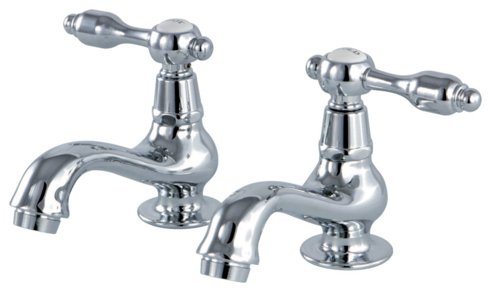 Kingston Brass Basin Faucet With Lever Handle, Polished Chrome