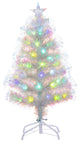 3' White Color Changing Fiber Optic Tree, Multi Color Fiber Optic LED Lights