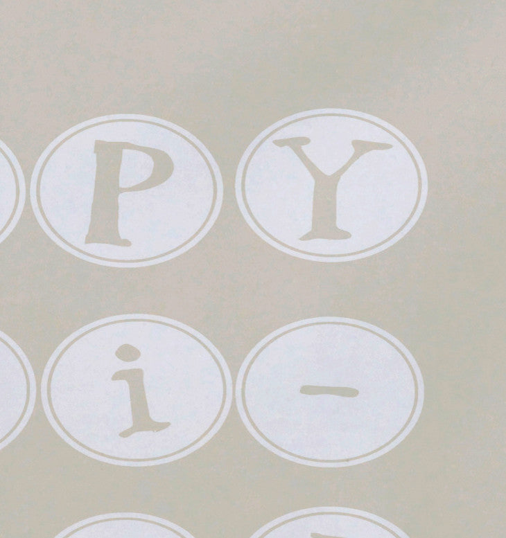 18"x14" Happy Holidays, Word Print Placemat, Cream And Off White, Set of 4