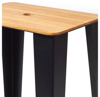 Wild Wooden Industrial 23.62" Bar Stool, Black