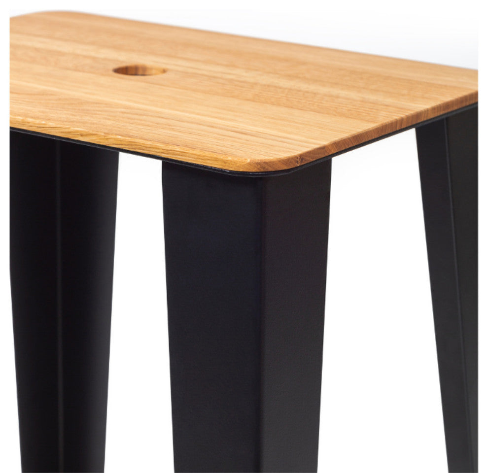 Wild Wooden Industrial 23.62" Bar Stool, Black