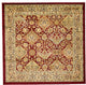 Unique Loom Red Colonial Voyage 4' 0 x 4' 0 Square Rug