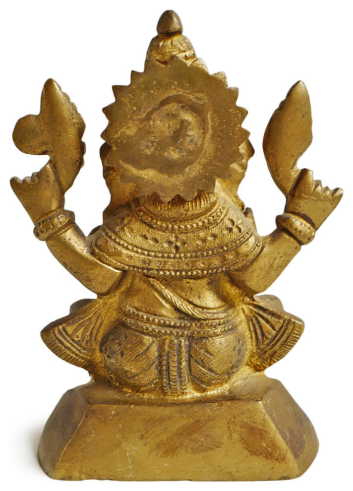 Consigned Antique Small Brass Ganesha Statue