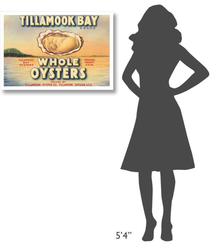 "Tillamook Bay Whole Oysters" Digital Paper Print by Retrolabel, 32"x22"