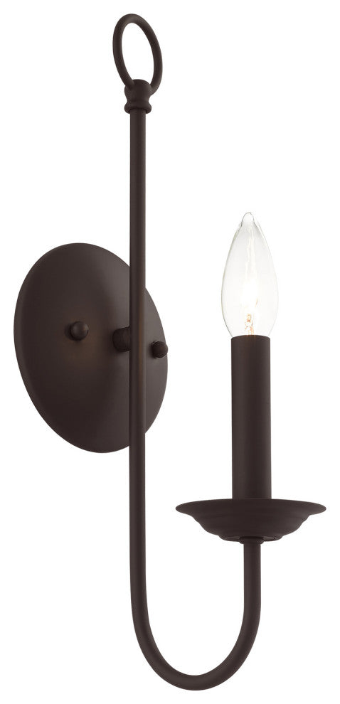 Livex Lighting Estate 1 Light Bronze Single Sconce