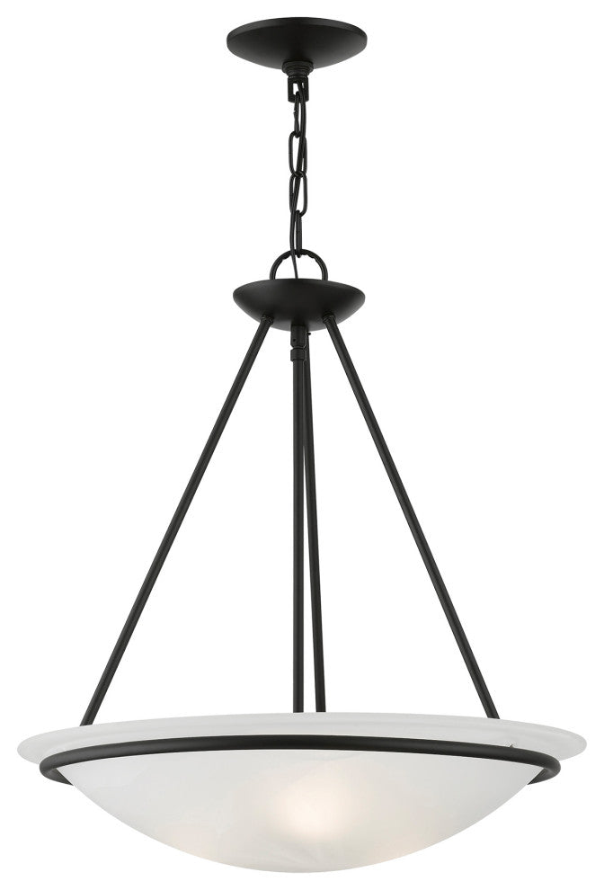Livex Lighting Black 3-Light Pendant Chandelier