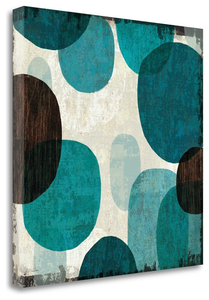 "Blue Drips I" By Michael Mullan, Giclee Print on Gallery Wrap Canvas
