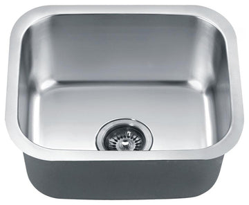 Dawn ASU102 Undermount Single Bowl Bar and kitchen Sink Polished Satin Finish