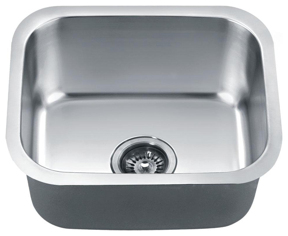 Dawn ASU102 Undermount Single Bowl Bar and kitchen Sink Polished Satin Finish