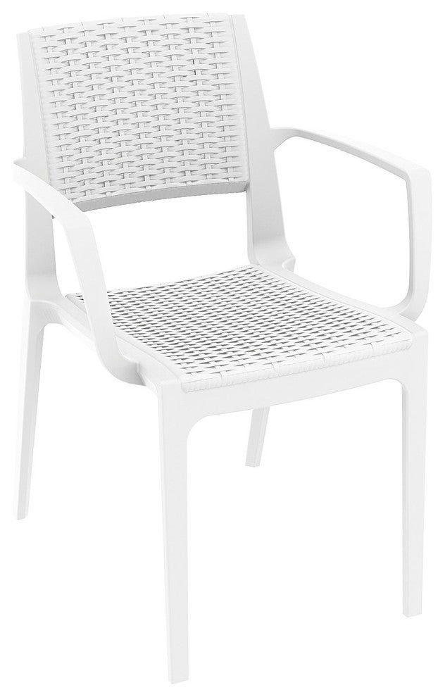 Compamia Capri Outdoor Dining Armchairs, Set of 2, White