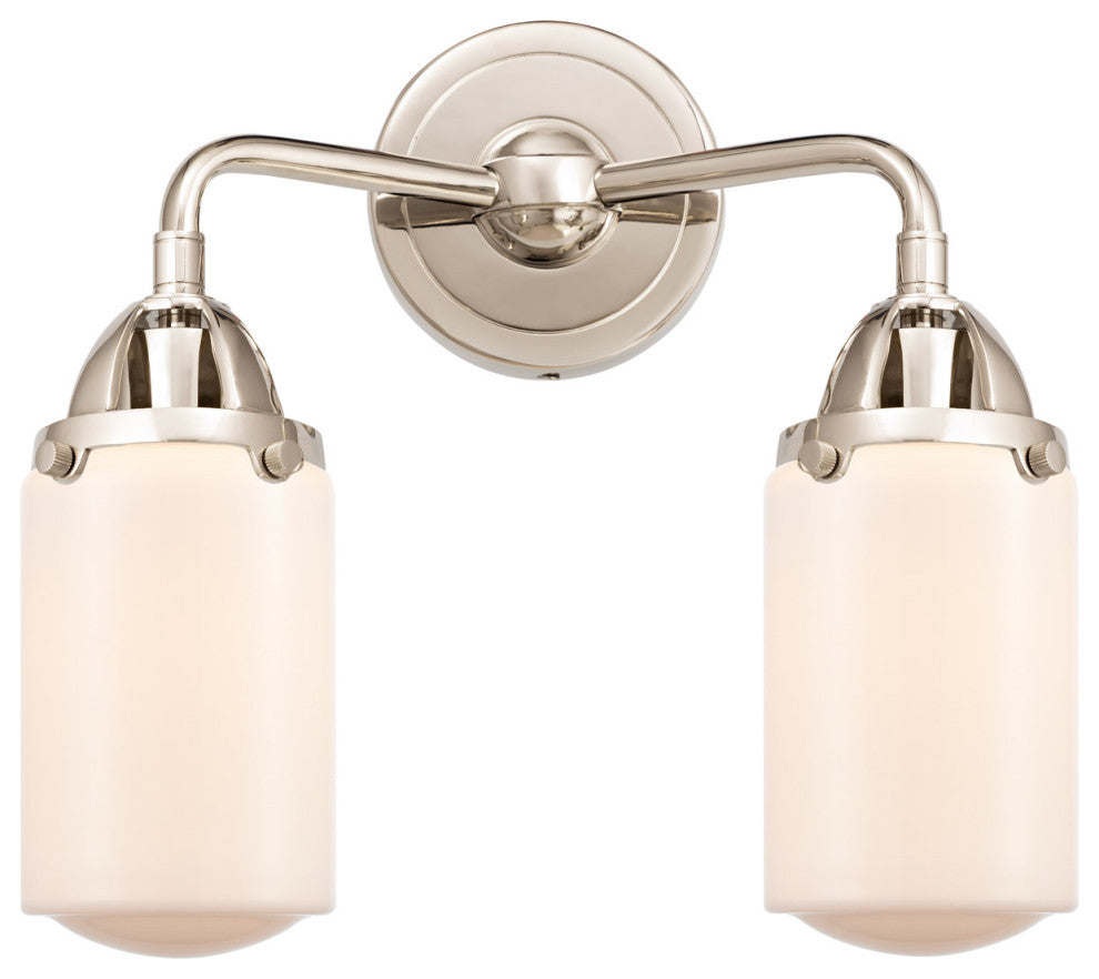 288-2W-PN-G311 Dover 2 Light 12.5" Bath Vanity Light, Polished Nickel