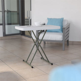 Indoor/Outdoor Plastic Folding Table, 30"