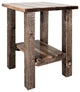 Homestead Collection Nightstand With Shelf, Stain and Clear Lacquer Finish