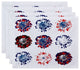 18"x14" Gypsy Floral, Floral Print Placemat, Blue, Set of 4