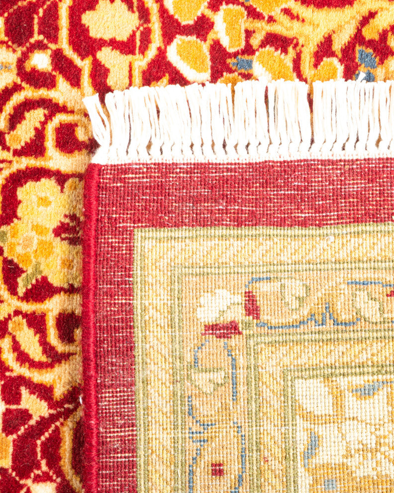 Tirupati, One-of-a-Kind Hand-Knotted Area Rug Red, 2'7"x12'10"