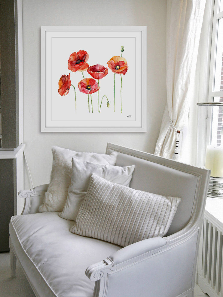 "Poppie Field" Framed Print by Rachel Byler