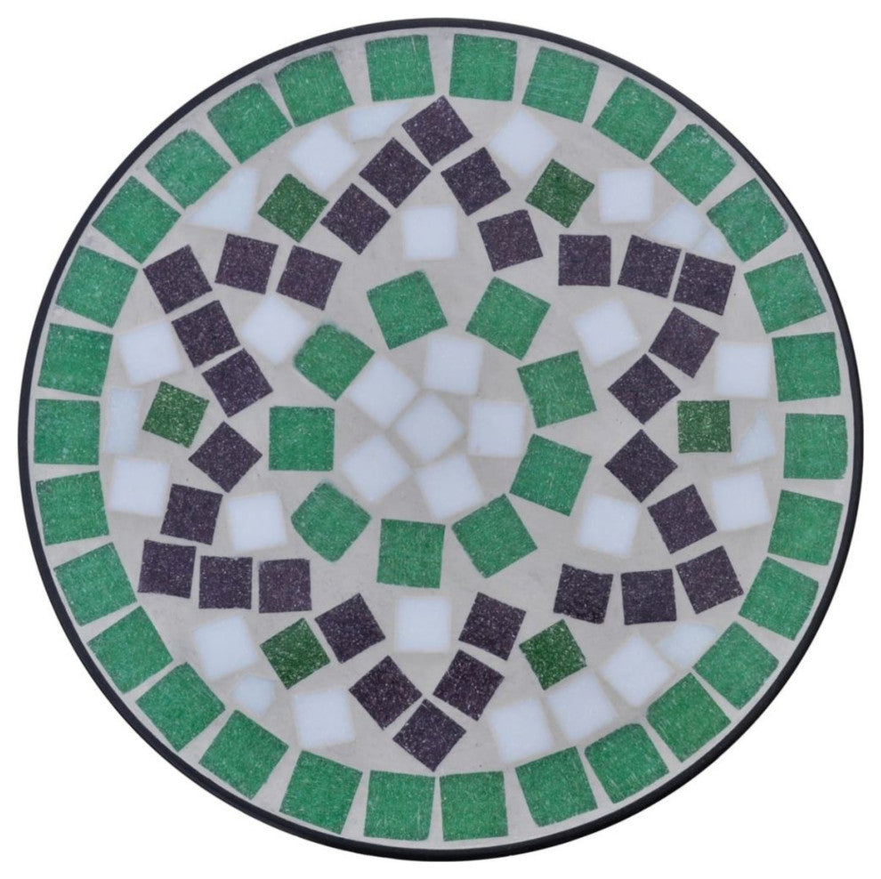 vidaXL Mosaic Side Table Plant Table Green White
