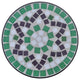 vidaXL Mosaic Side Table Plant Table Green White