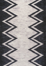 Siksak Modern Chevron Border Area Rug, 8x10